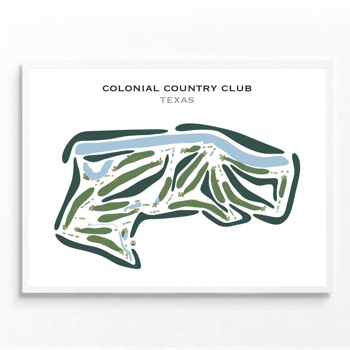 Colonial Country Club, Texas - Printed Golf Courses