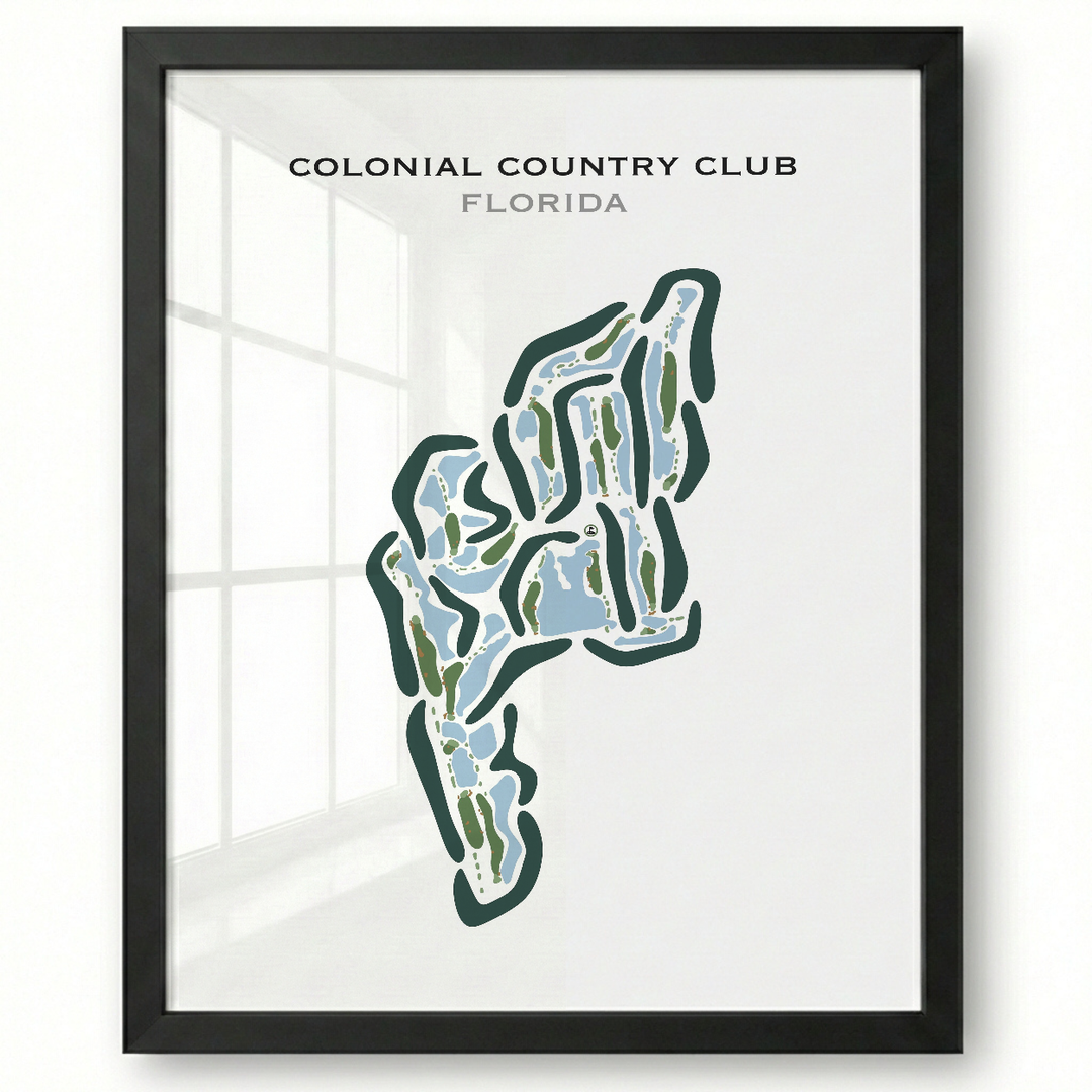Colonial Country Club, Florida - Printed Golf Courses