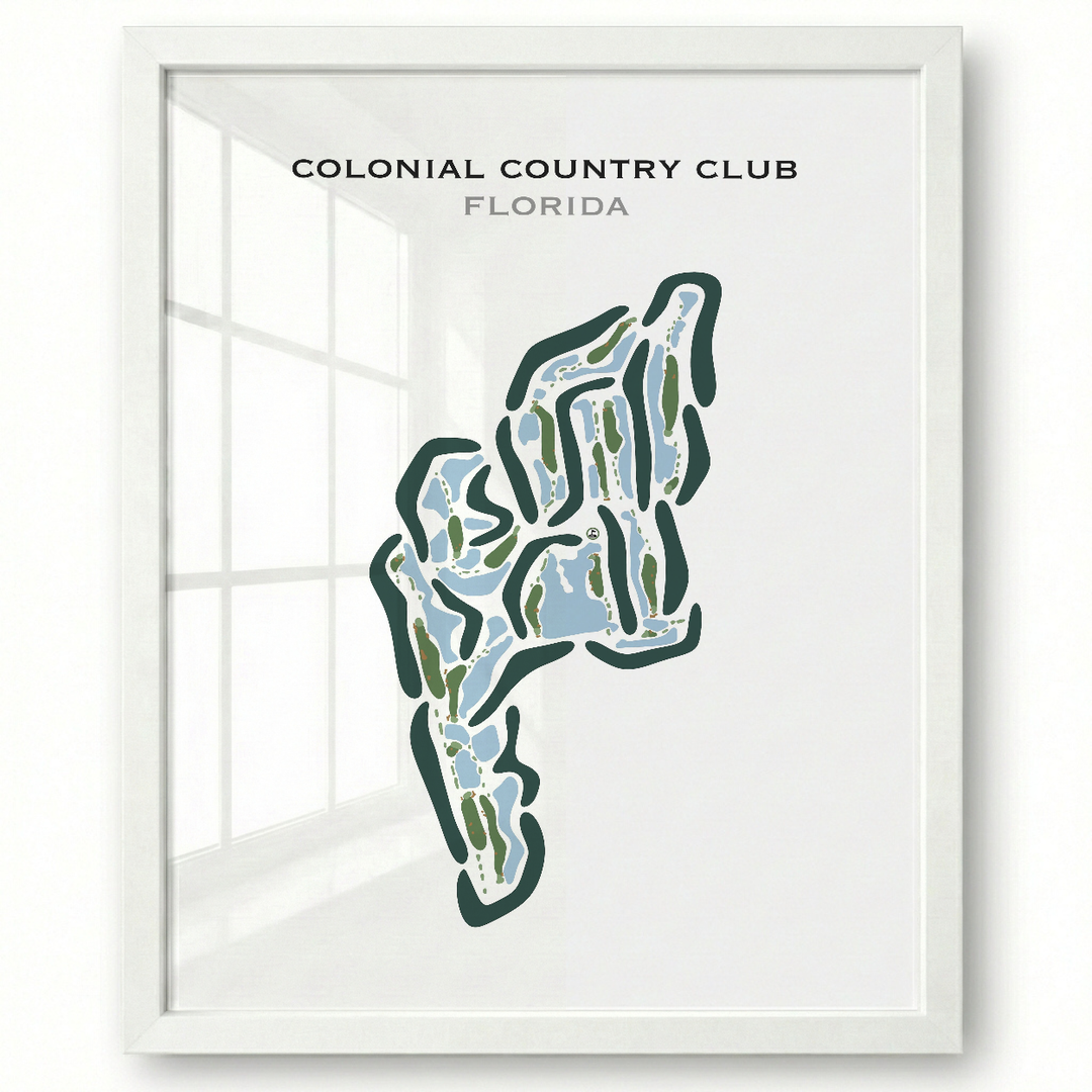Colonial Country Club, Florida - Printed Golf Courses