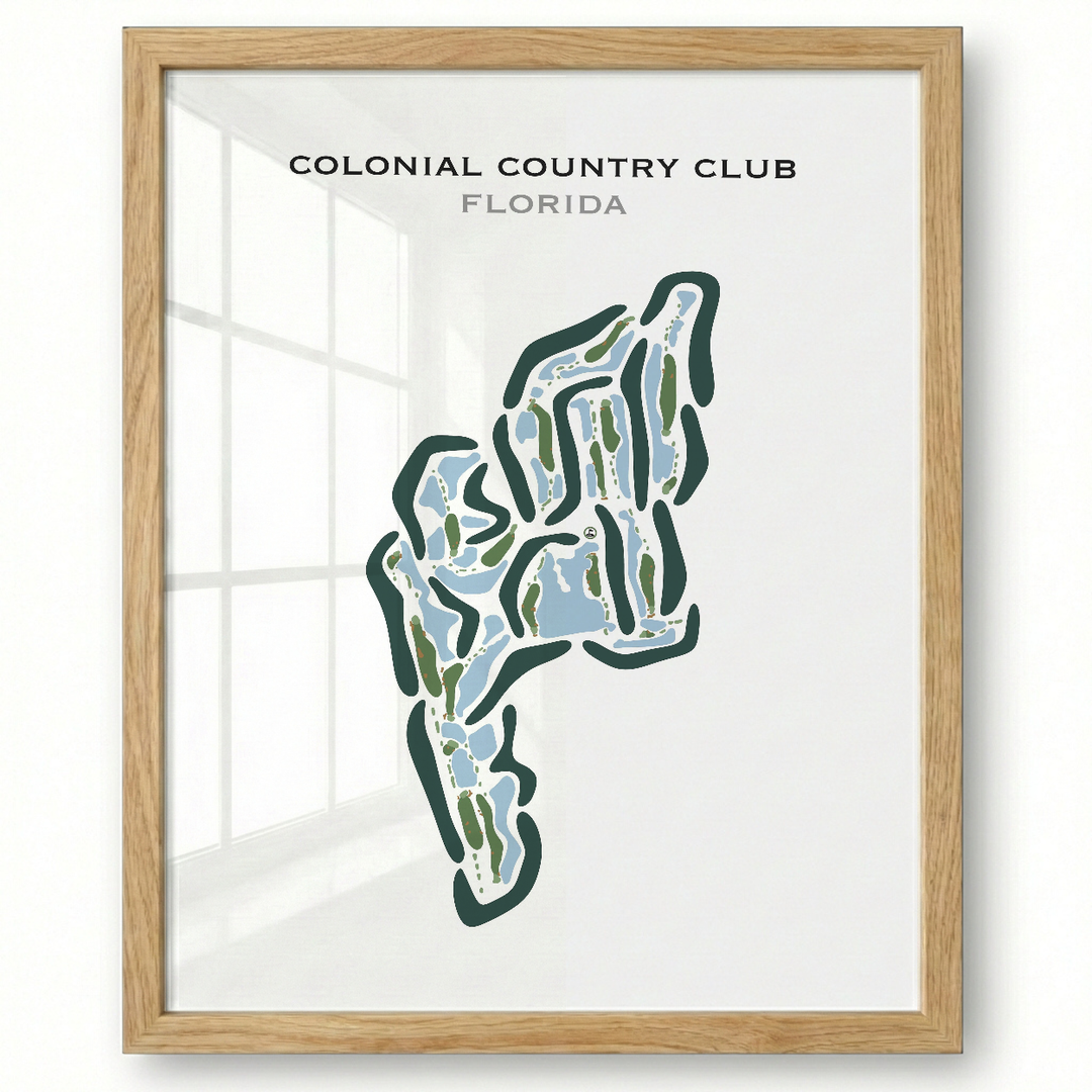 Colonial Country Club, Florida - Printed Golf Courses