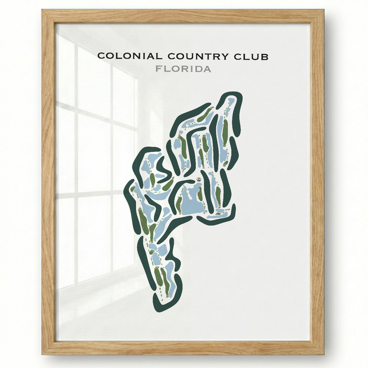 Colonial Country Club, Florida - Printed Golf Courses