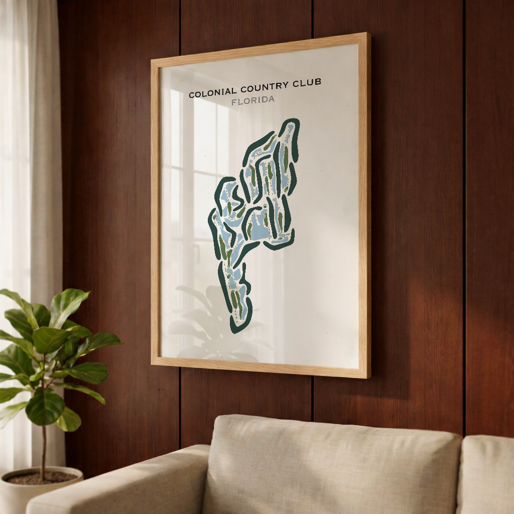 Colonial Country Club, Florida - Printed Golf Courses