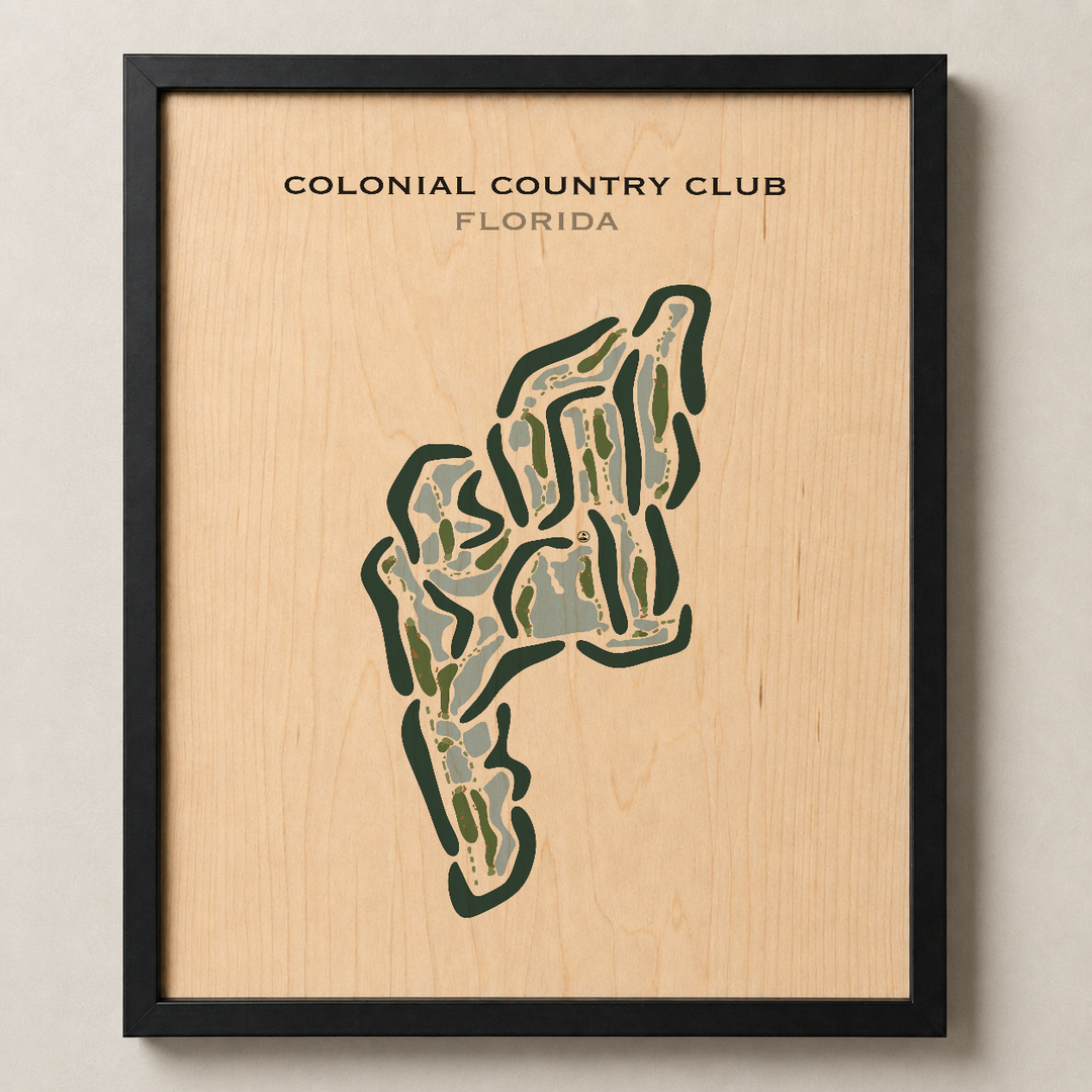 Colonial Country Club, Florida - Printed Golf Courses