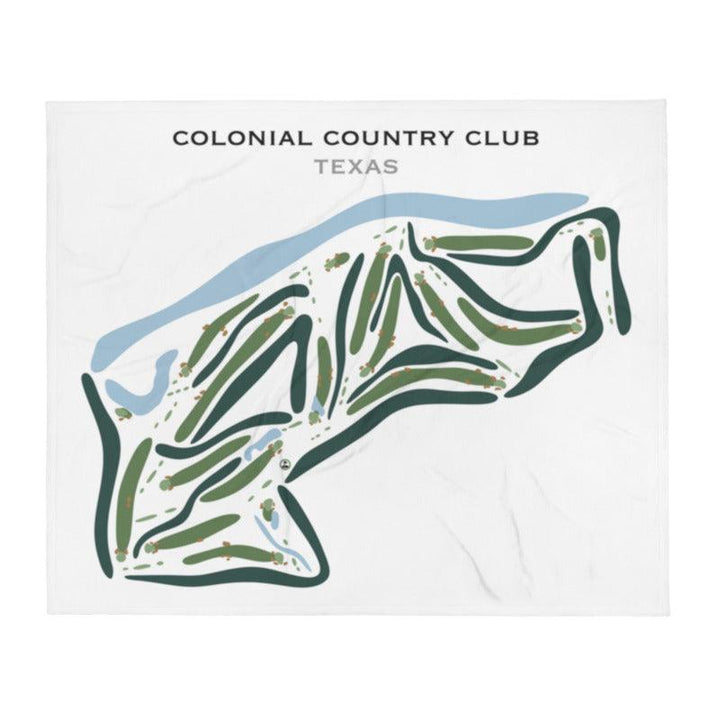 Colonial Country Club, Texas - Printed Golf Courses - Golf Course Prints