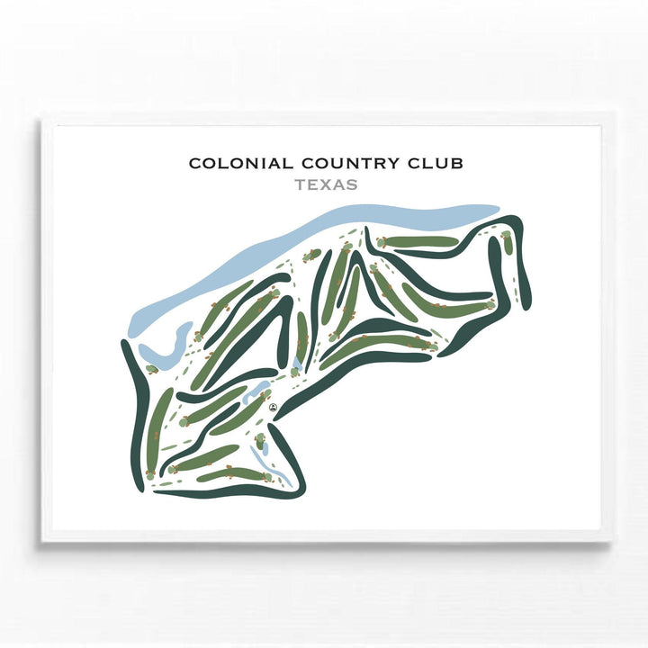 Colonial Country Club, Texas - Printed Golf Courses - Golf Course Prints