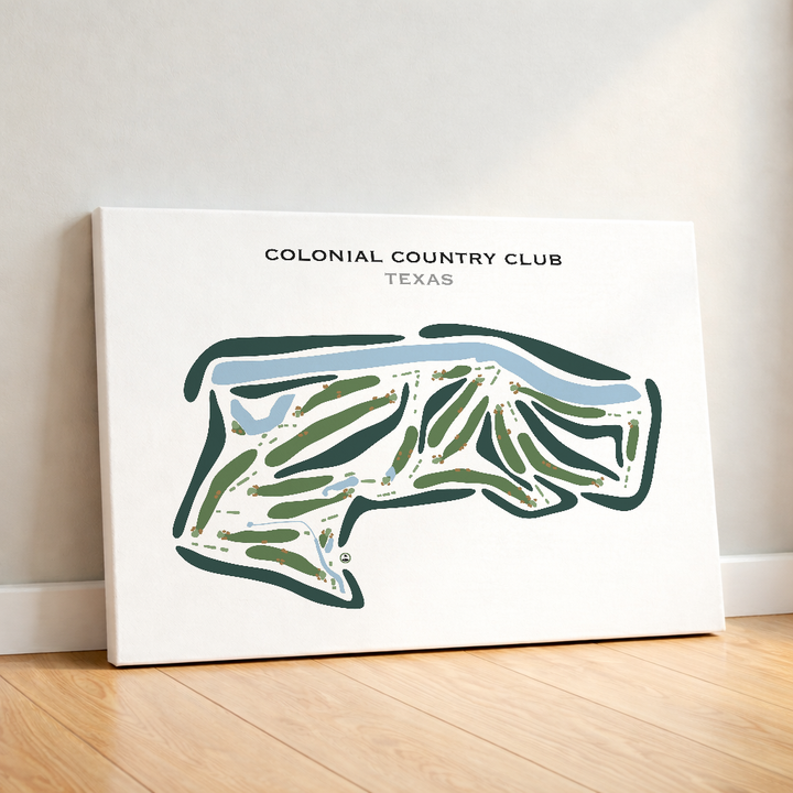 Colonial Country Club, Texas - Printed Golf Courses