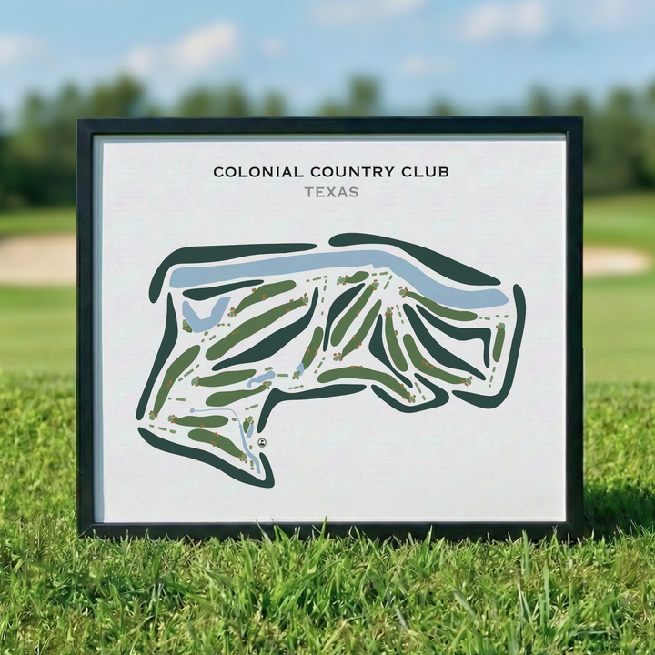 Colonial Country Club, Texas - Printed Golf Courses