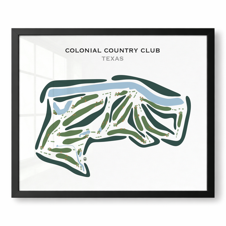 Colonial Country Club, Texas - Printed Golf Courses