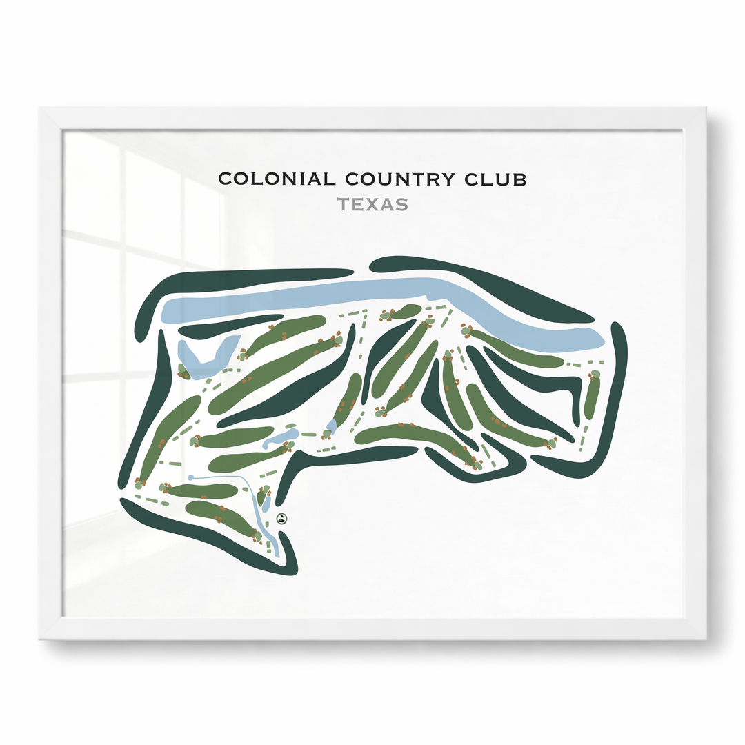 Colonial Country Club, Texas - Printed Golf Courses