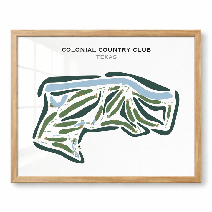 Colonial Country Club, Texas - Printed Golf Courses
