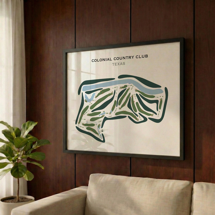Colonial Country Club, Texas - Printed Golf Courses
