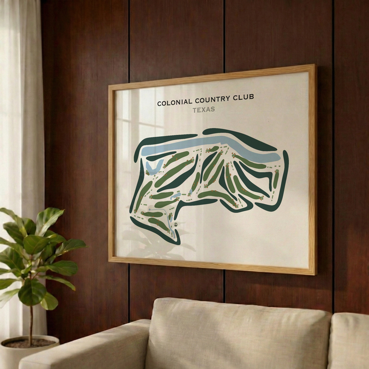 Colonial Country Club, Texas - Printed Golf Courses