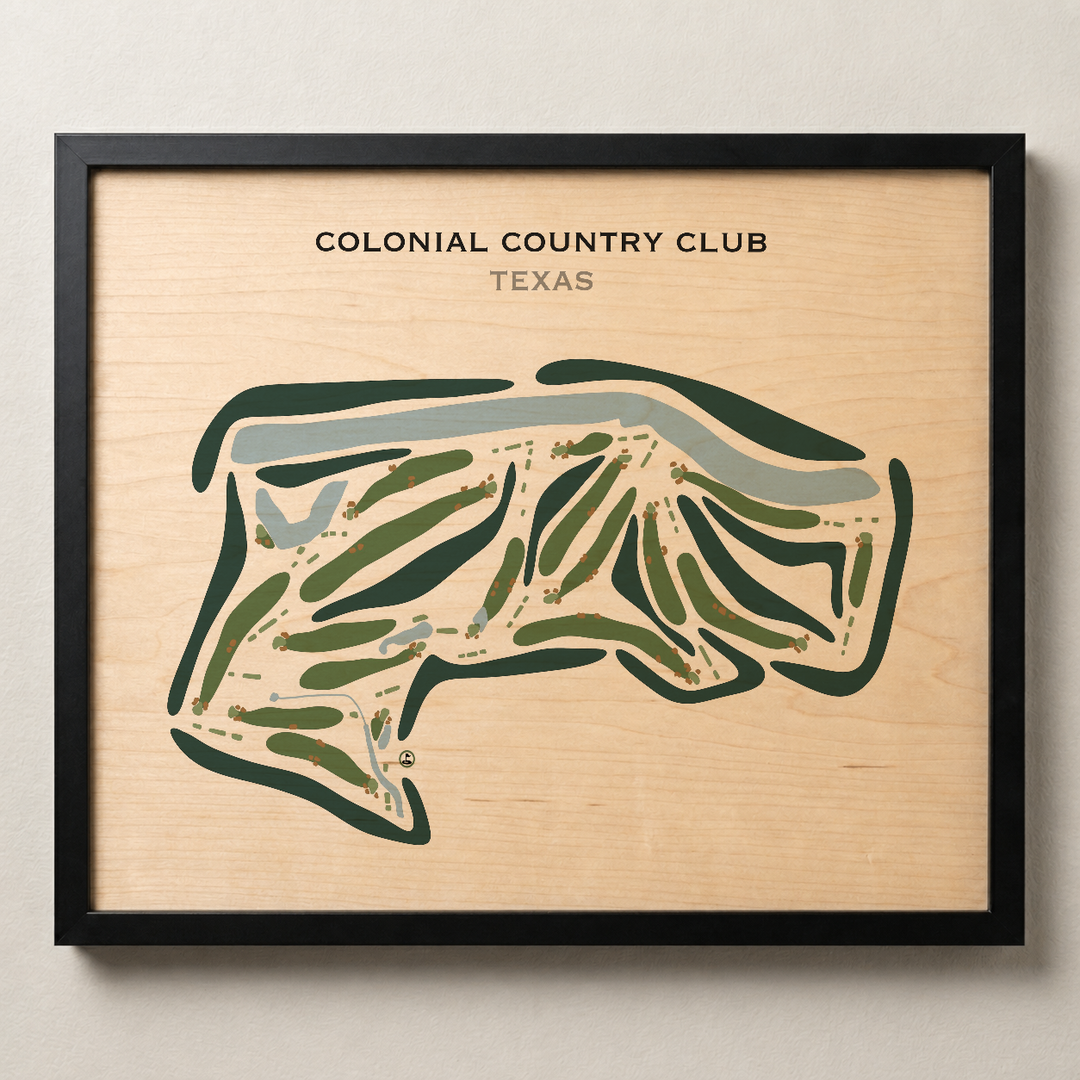 Colonial Country Club, Texas - Printed Golf Courses