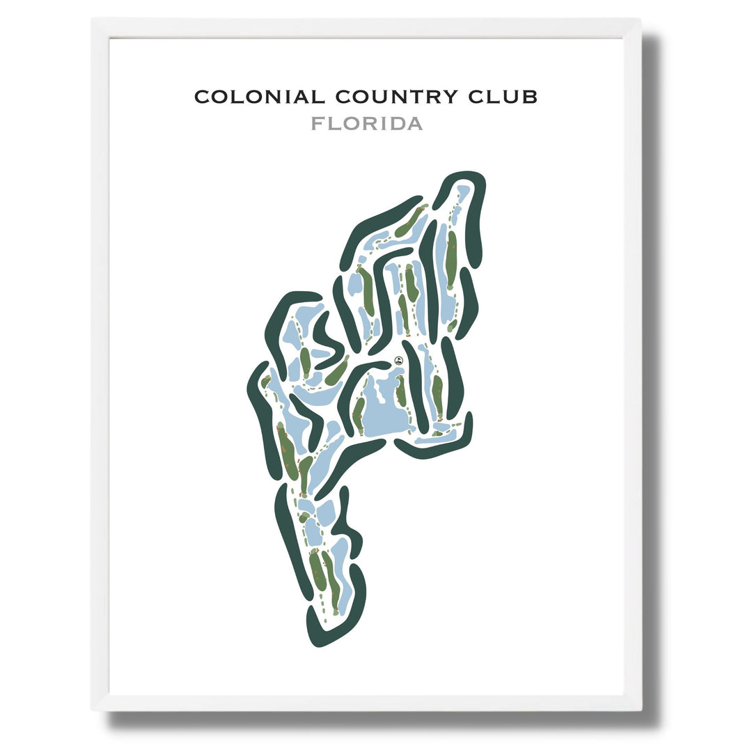 Colonial Country Club, Florida - Printed Golf Courses