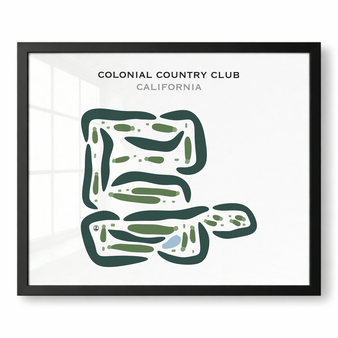 Colonial Country Club, California - Printed Golf Courses
