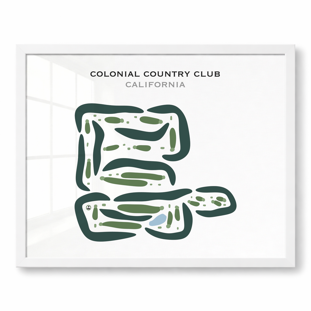 Colonial Country Club, California - Printed Golf Courses