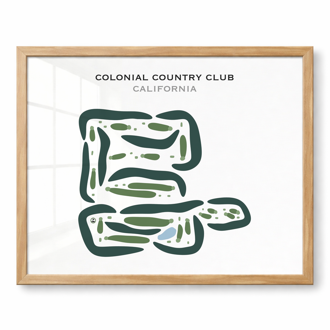 Colonial Country Club, California - Printed Golf Courses