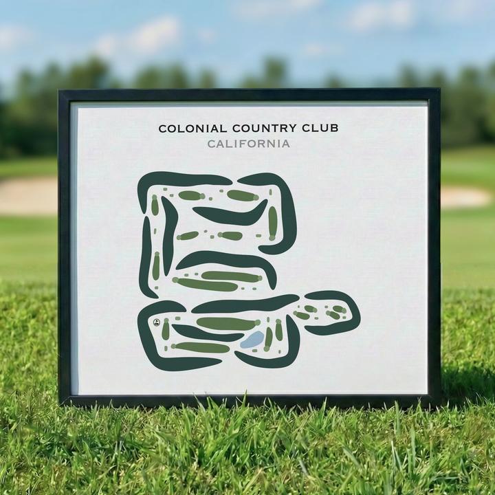Colonial Country Club, California - Printed Golf Courses