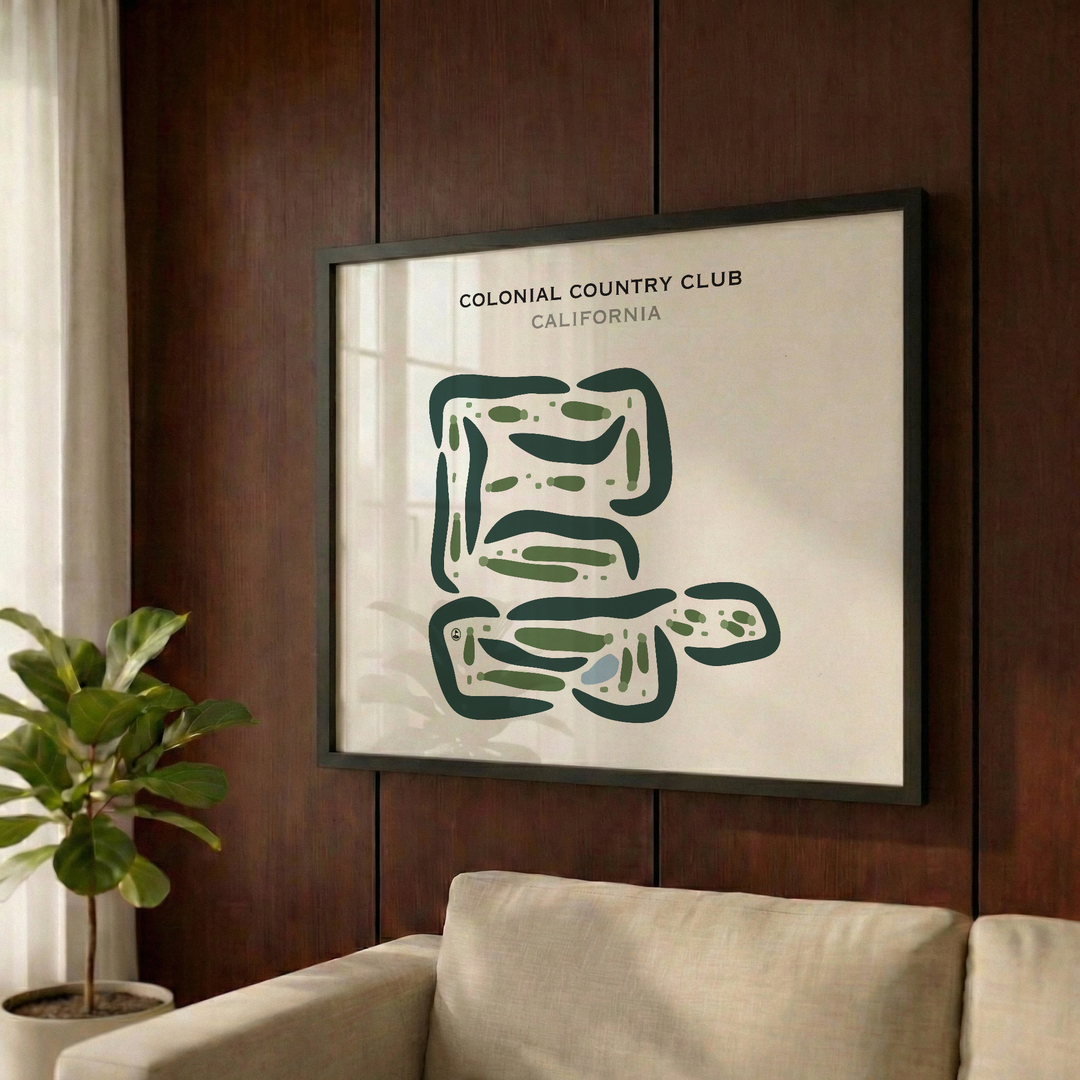 Colonial Country Club, California - Printed Golf Courses
