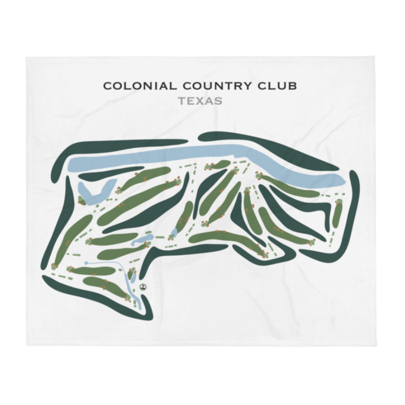 Colonial Country Club, Texas - Printed Golf Courses