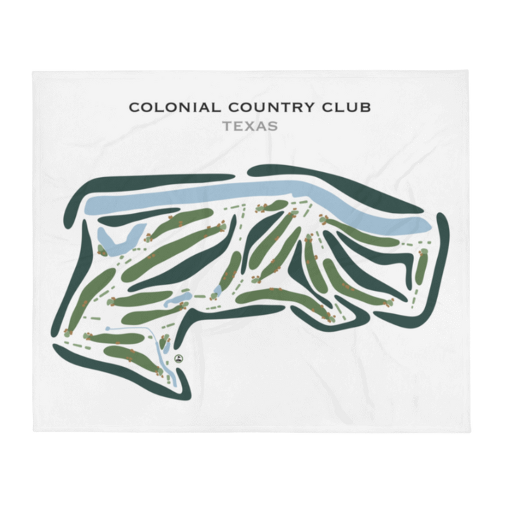 Colonial Country Club, Texas - Printed Golf Courses