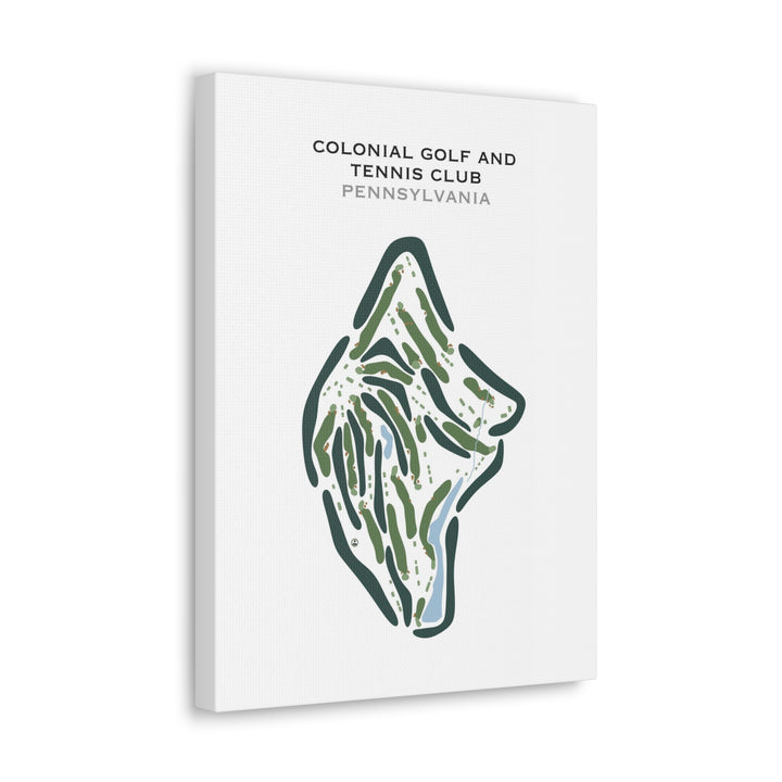 Colonial Golf and Tennis Club, Pennsylvania - Printed Golf Courses