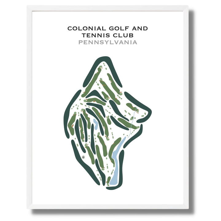 Colonial Golf and Tennis Club, Pennsylvania - Printed Golf Courses