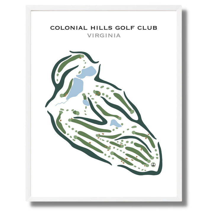 Colonial Hills Golf Club, Virginia - Printed Golf Courses