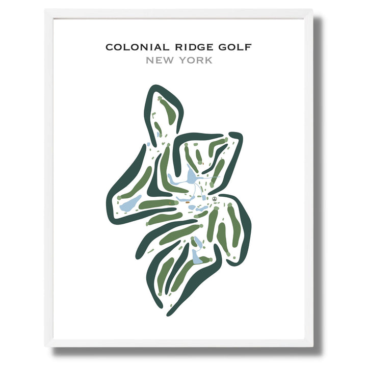 Colonial Ridge Golf, New York - Printed Golf Courses