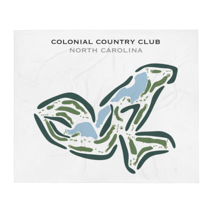 Colonial Country Club, North Carolina - Printed Golf Courses