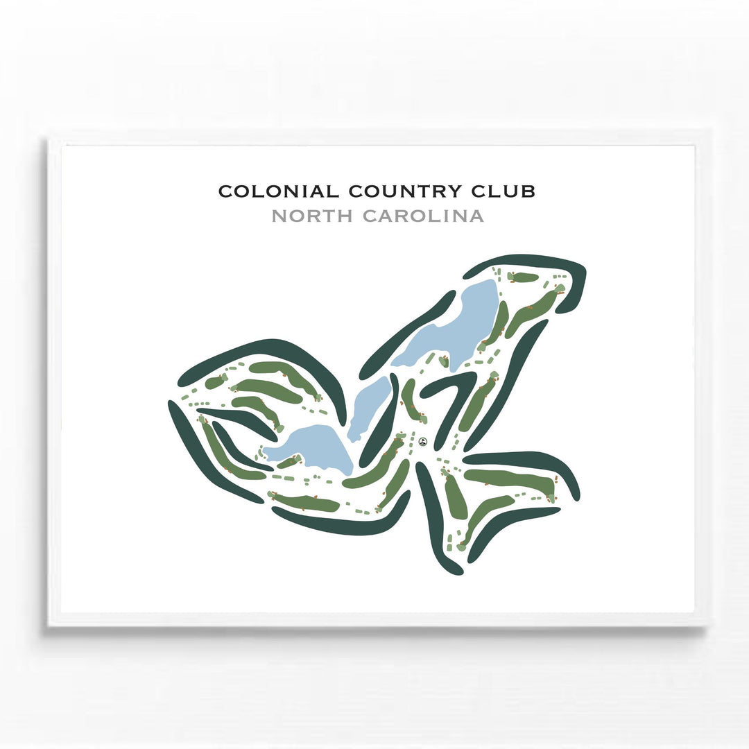 Colonial Country Club, North Carolina - Printed Golf Courses