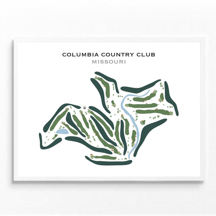 Columbia Country Club, Missouri - Printed Golf Course