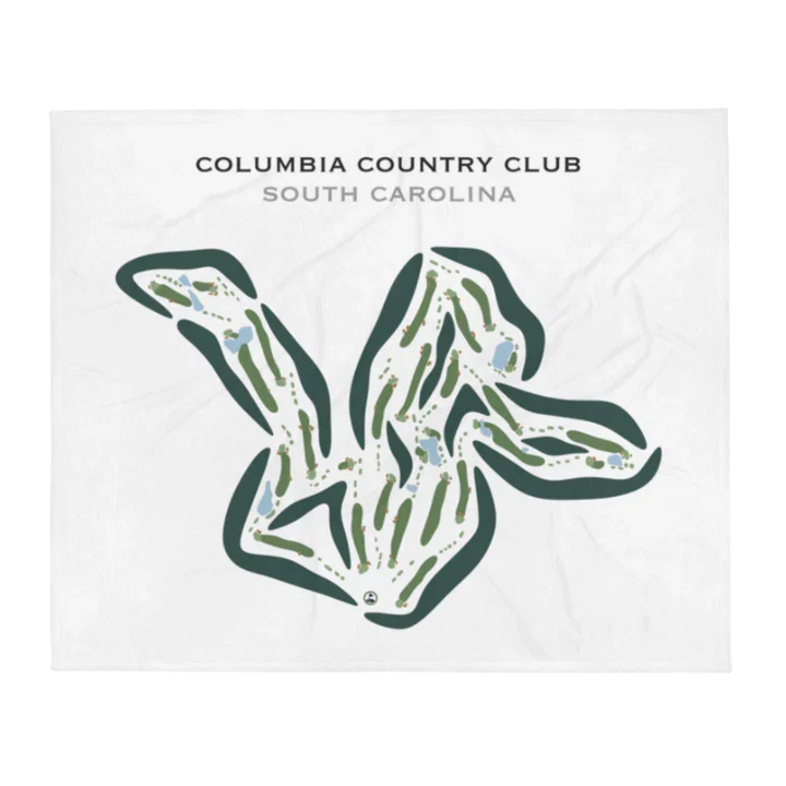 Columbia Country Club, South Carolina - Printed Golf Course