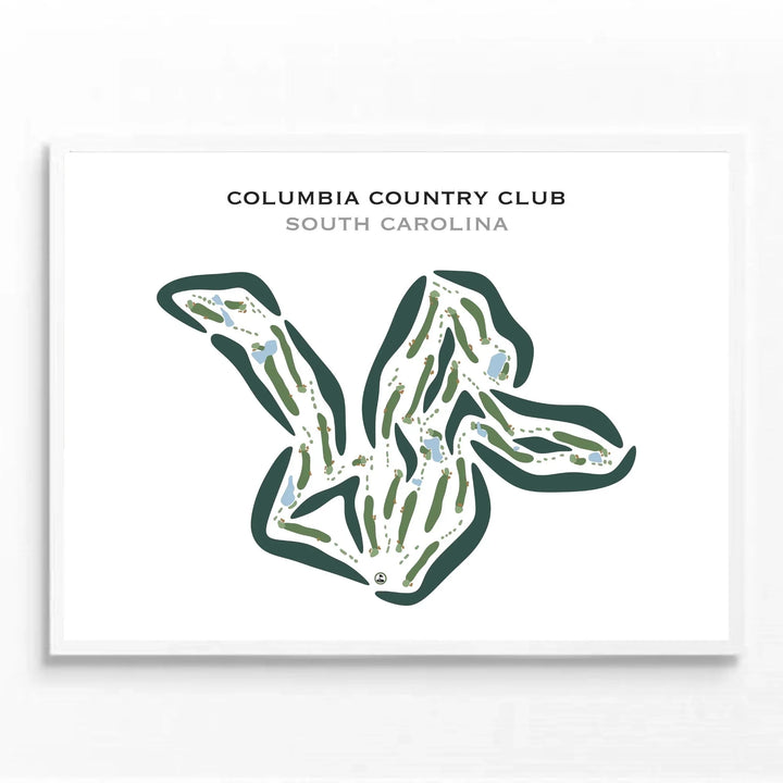 Columbia Country Club, South Carolina - Printed Golf Course