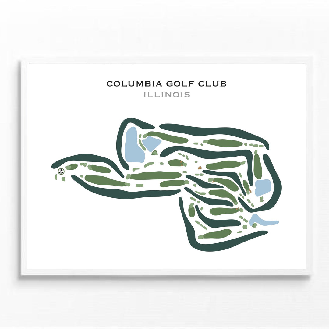 Columbia Golf Club, Illinois - Printed Golf Courses