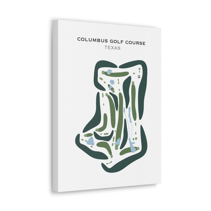 Columbus Golf Course, Texas - Printed Golf Courses