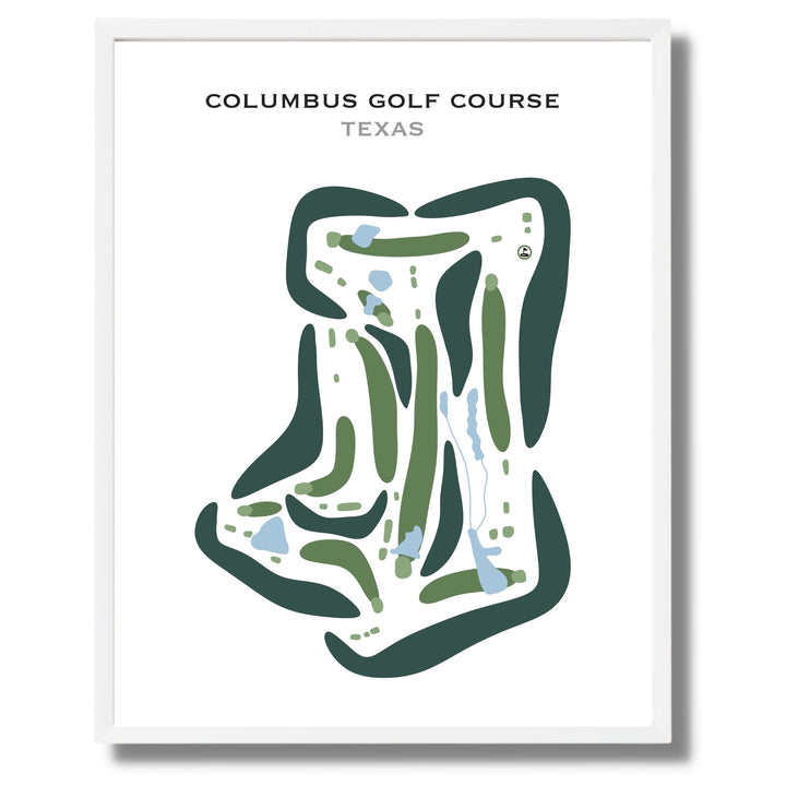 Columbus Golf Course, Texas - Printed Golf Courses