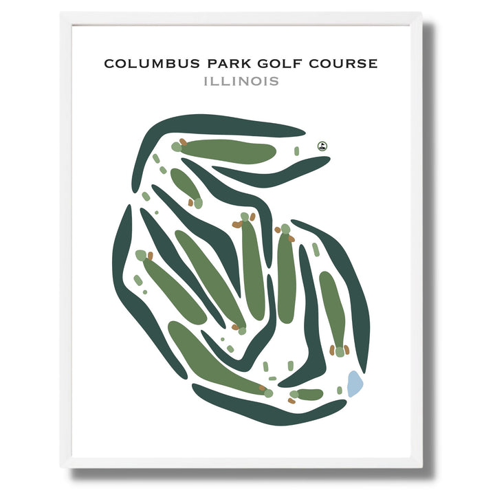 Columbus Park Golf Course, Illinois - Printed Golf Courses