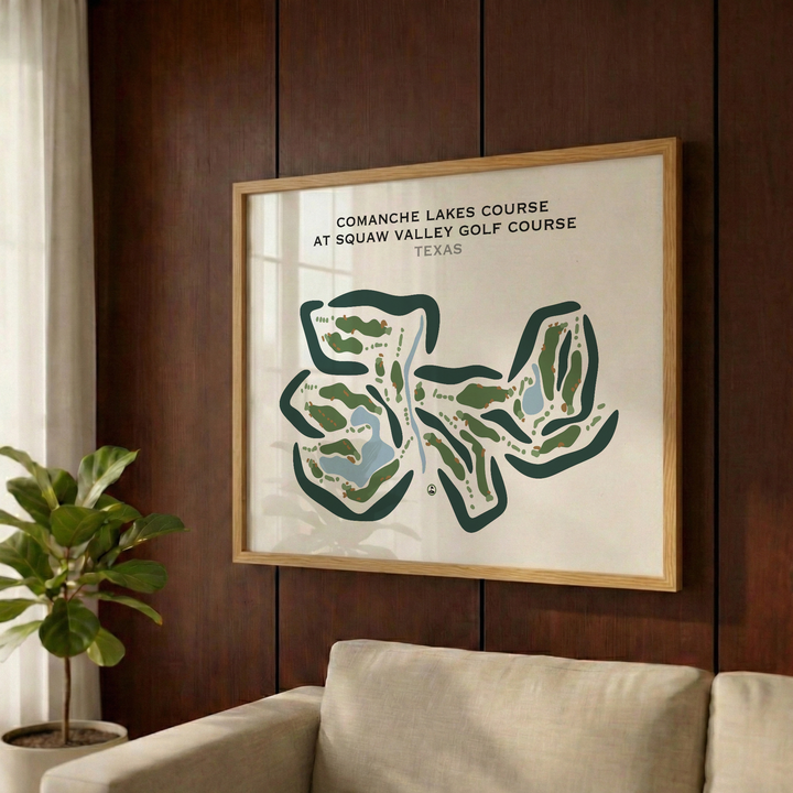 Comanche Lakes Course at Squaw Valley Golf Course, Texas - Printed Golf Courses
