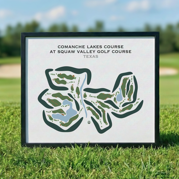 Comanche Lakes Course at Squaw Valley Golf Course, Texas - Printed Golf Courses