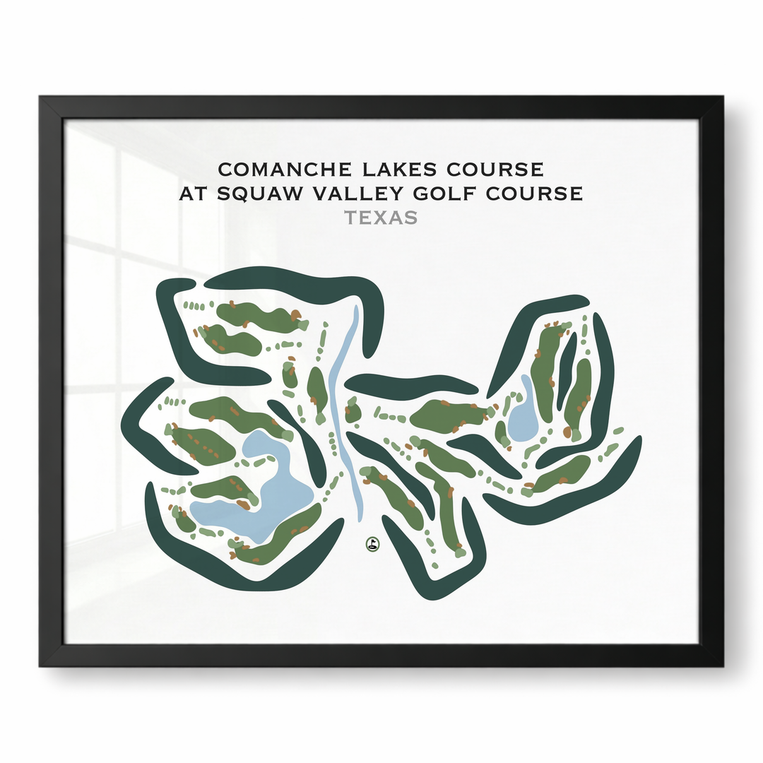 Comanche Lakes Course at Squaw Valley Golf Course, Texas - Printed Golf Courses