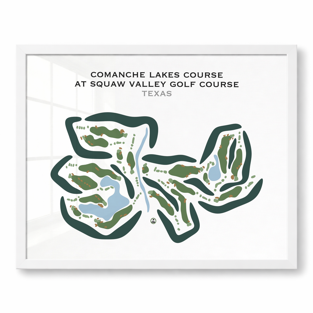 Comanche Lakes Course at Squaw Valley Golf Course, Texas - Printed Golf Courses