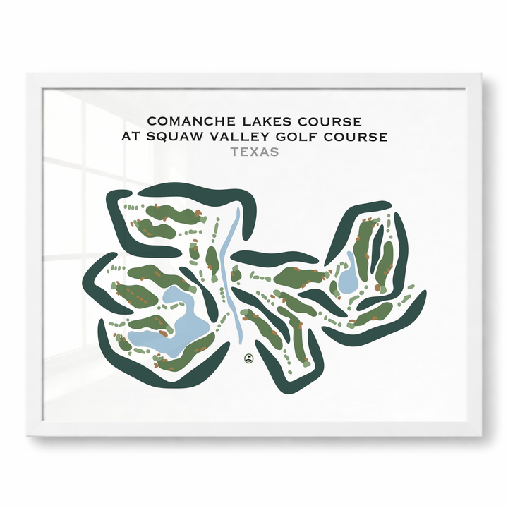 Comanche Lakes Course at Squaw Valley Golf Course, Texas - Printed Golf Courses