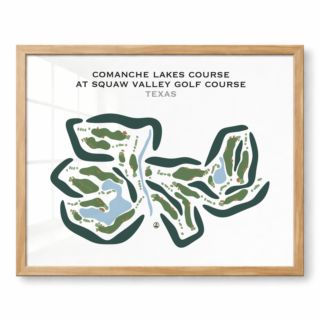 Comanche Lakes Course at Squaw Valley Golf Course, Texas - Printed Golf Courses