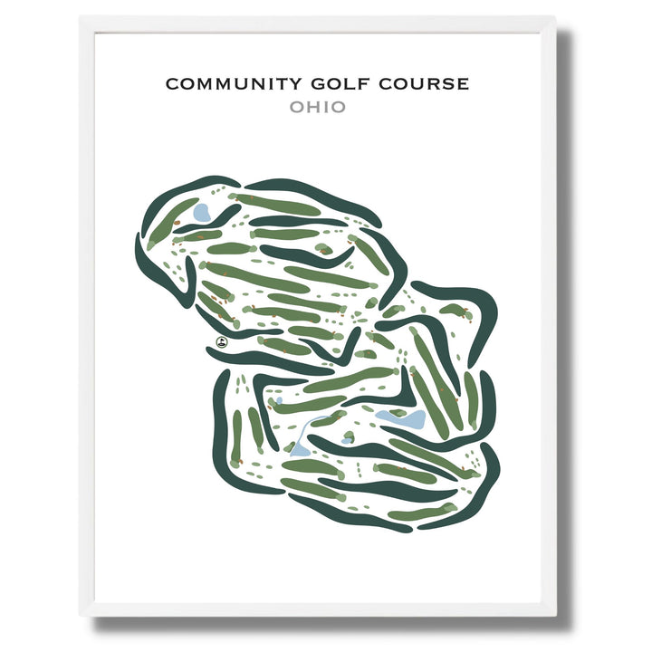 Community Golf Course, Ohio - Printed Golf Courses
