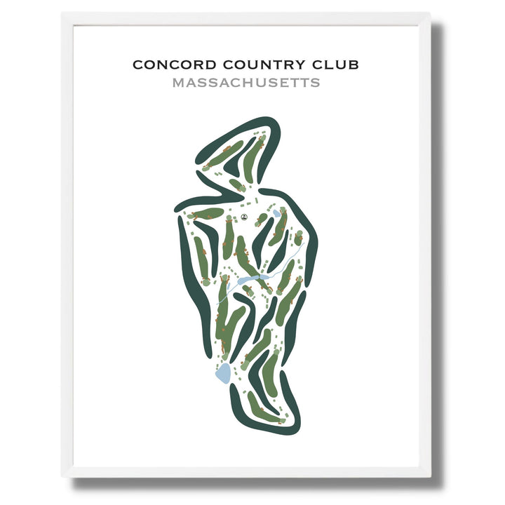 Concord Country Club, Massachusetts - Printed Golf Courses