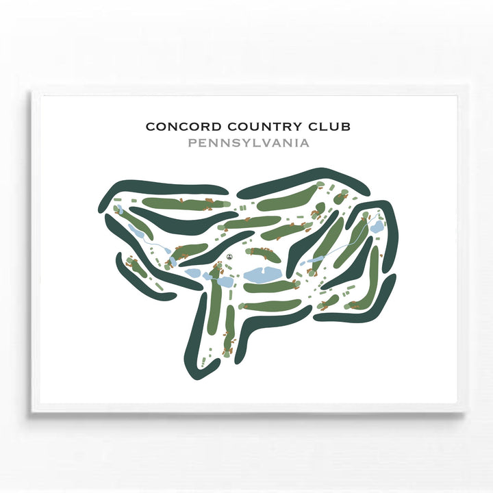 Concord Country Club, Pennsylvania - Printed Golf Courses