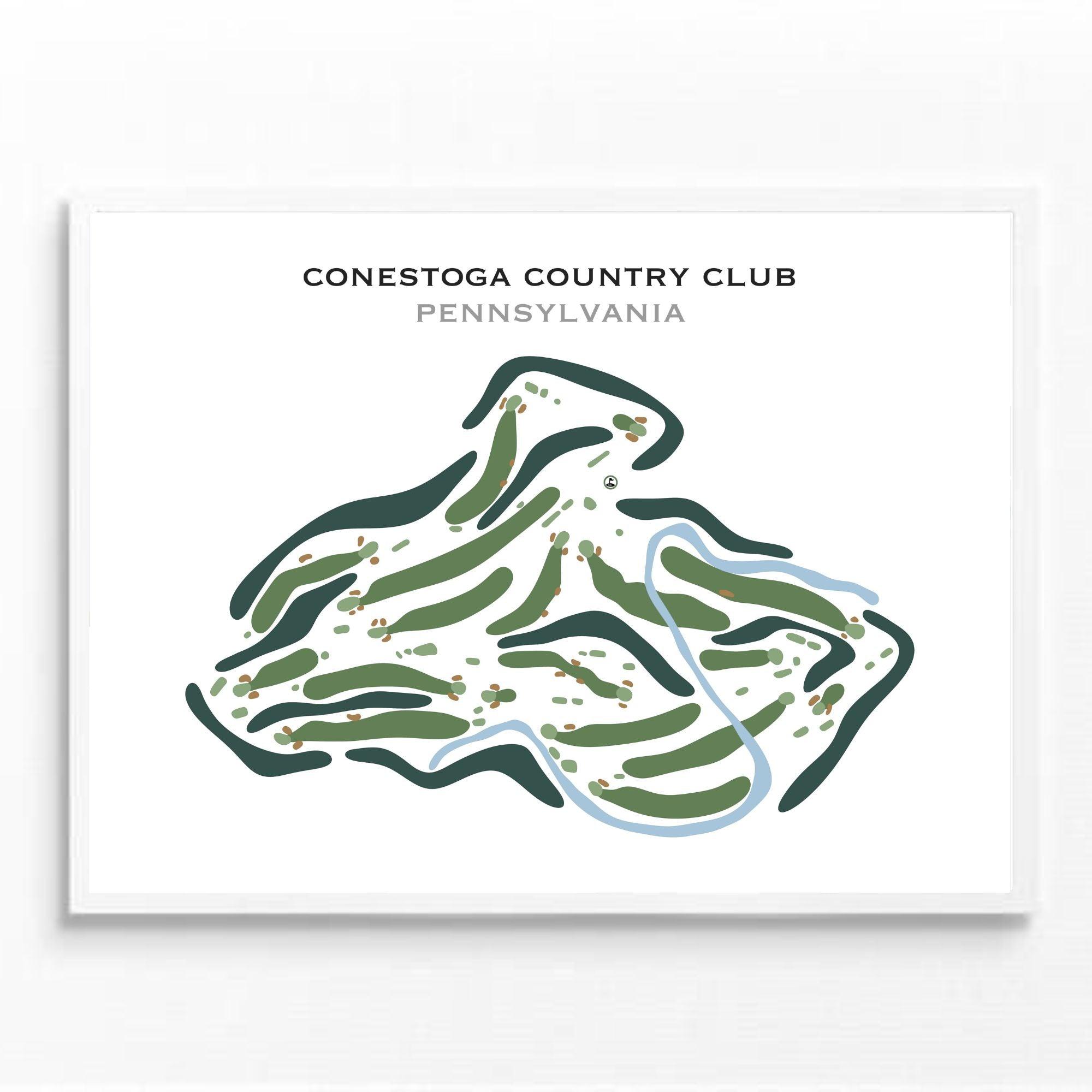 Buy the best printed golf course Conestoga Country Club, Pennsylvania ...