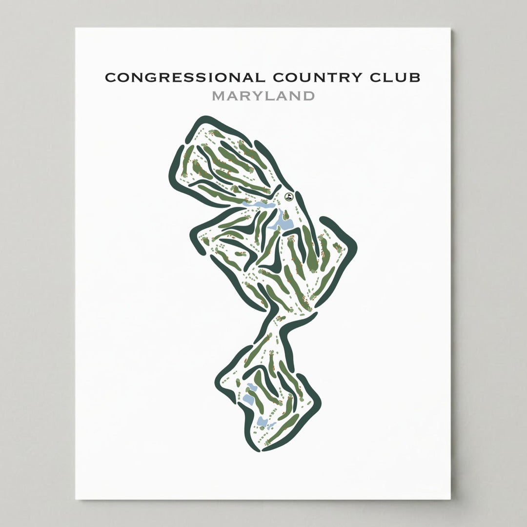 Congressional Country Club, Maryland - Printed Golf Courses