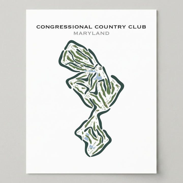 Congressional Country Club, Maryland - Printed Golf Courses